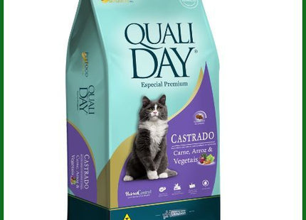 Ração Seca Qualiday Carne para Gatos Castrados
