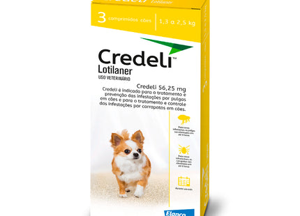 Credeli 56,25 mg – Antiparasitário Oral para Cães de 1,3‑2,5 kg