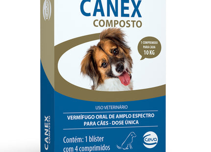 Canex Composto 4 Comprimidos – Vermífugo Canino