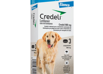 Credeli Plus 900 mg – Antiparasitário Oral para Cães de 22–45 kg