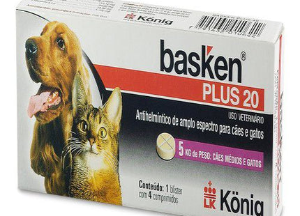 Vermífugo Basken Plus 20mg para Cães