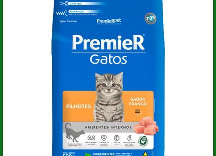 Ração Seca Premier Ambientes Internos Frango para Gatos Filhotes
