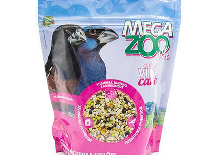 Ração Seca Mega Zoo Mix para Pássaros Curió e Bicudo