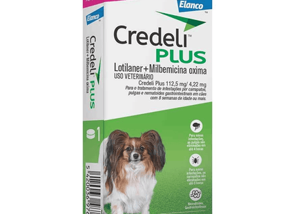 Credeli Plus 112,5 mg – Antiparasitário Oral para Cães de 2,8 a 5,5 kg