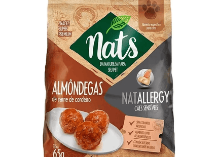Almôndegas NatAllergy 65 g – Snack Cordeiro para Cães Sensíveis
