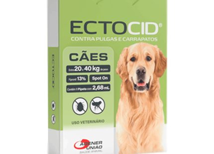 Ectocid® Spot On 2,68 mL – Antiparasitário Tópico para Cães (20 – 40 kg)