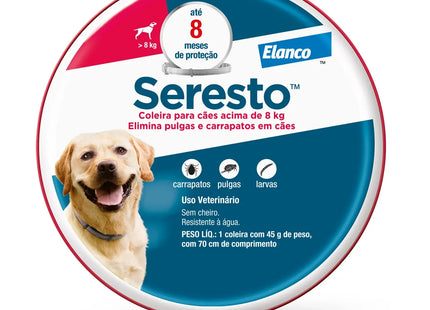 Seresto Coleira G (Acima de 8 kg) – Antipulgas e Carrapatos