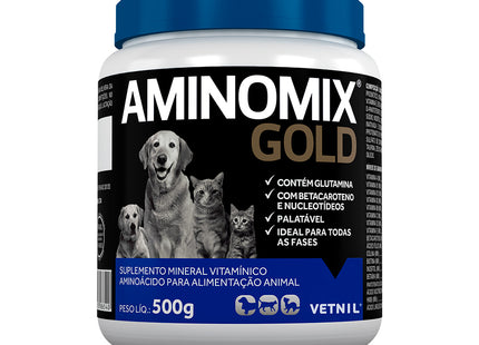 Imagem do produto Suplemento Alimentar Aminomix Gold para Cachorros e Gatos, tipo Suplemento Alimentar, marca Aminomix Gold.