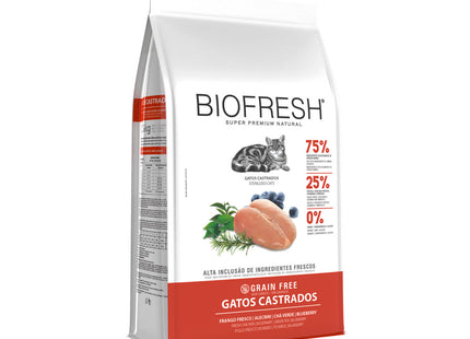 Imagem do produto Ração Seca Biofresh Frango para Gatos Castrados, tipo Ração Seca, marca Biofresh.