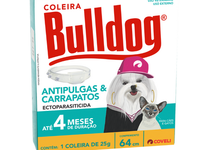 Coleira Bulldog 4 Antipulgas e Carrapatos 25g