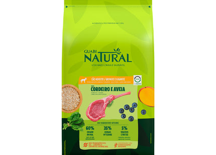 Imagem do produto Ração Seca Guabi Natural Cordeiro e Aveia para Cachorros Adultos de Porte Grande, tipo Ração Seca, marca Guabi Natural.