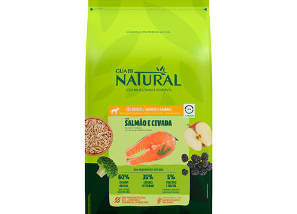 Imagem do produto Ração Seca Guabi Natural Salmão e Cevada para Cachorros Adultos de Porte Gigante, tipo Ração Seca, marca Guabi Natural.