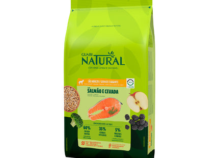 Imagem do produto Ração Seca Guabi Natural Salmão e Cevada para Cachorros Adultos de Porte Gigante, tipo Ração Seca, marca Guabi Natural.