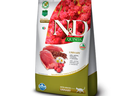 Imagem do produto Ração Seca N&D Feline Quinoa Urinary Pato para Gatos Adultos, tipo Ração Seca, marca N&D.