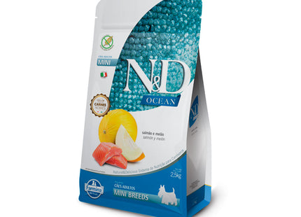 Imagem do produto Ração Seca N&D Ocean Salmão para Cachorros Adultos de Porte Pequeno, tipo Ração Seca, marca N&D.