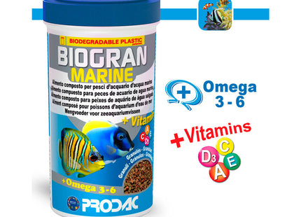 Imagem do produto Ração Seca Prodac Biogran Marine para Peixes, tipo Ração Seca, marca Prodac.