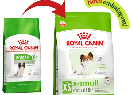 Imagem do produto Ração Seca Royal Canin X-Small Adulto 8+ para Cachorros de Porte Pequeno, tipo Ração Seca, marca Royal Canin.