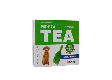 Pipeta TEA Antipulgas para Cães 5,1–10 kg (1,3 ml) Kit com 3 unidades