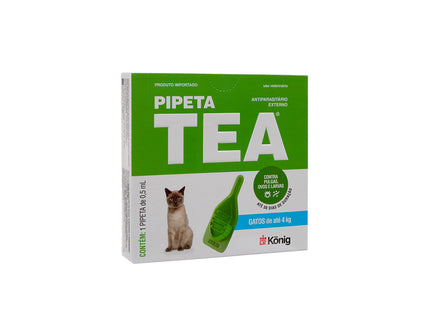 Pipeta TEA Antipulgas para Gatos até 4 kg (0,5 ml) Kit com 3 unidades