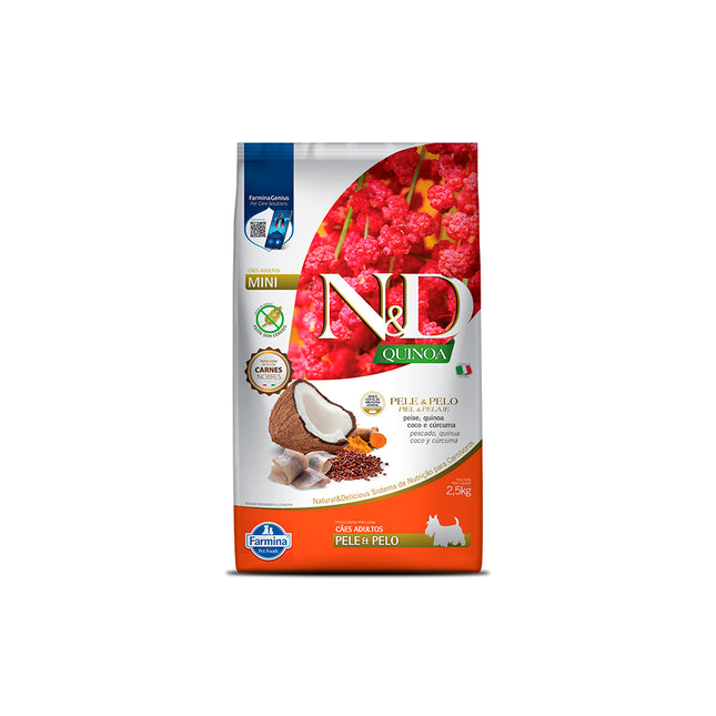 Ração N&D Canine Quinoa Adult Skin & Coat Peixe