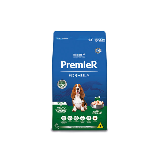 Ração Seca Premier Light para Cachorros Adultos de Porte Médio
