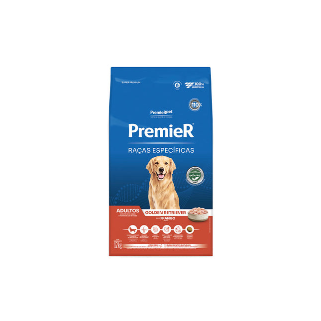 Ração Seca Premier para Cachorros Adultos da Raça Golden Retriever