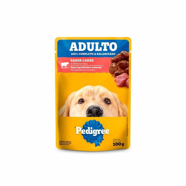 Pedigree Sachê Adulto Porte Médio/Grande Carne ao Molho – 100 g