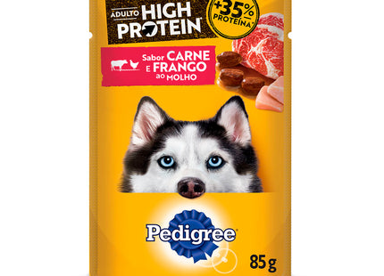 Pedigree Sachê High Protein Adulto Carne & Frango 85 g
