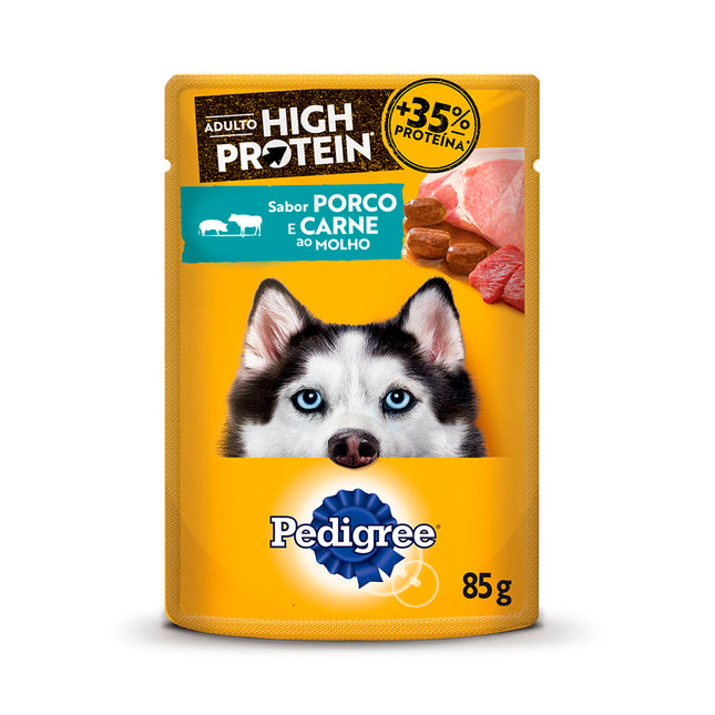 Pedigree Sachê High Protein Adulto Porco & Carne 85 g