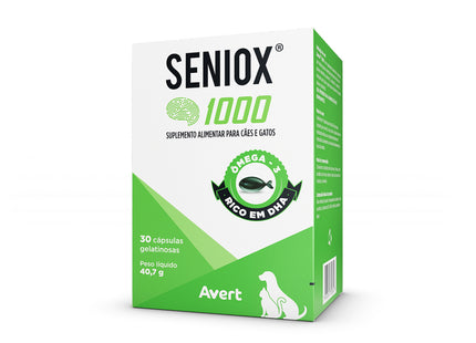 Suplemento Avert Seniox 1000mg para Cães e Gatos