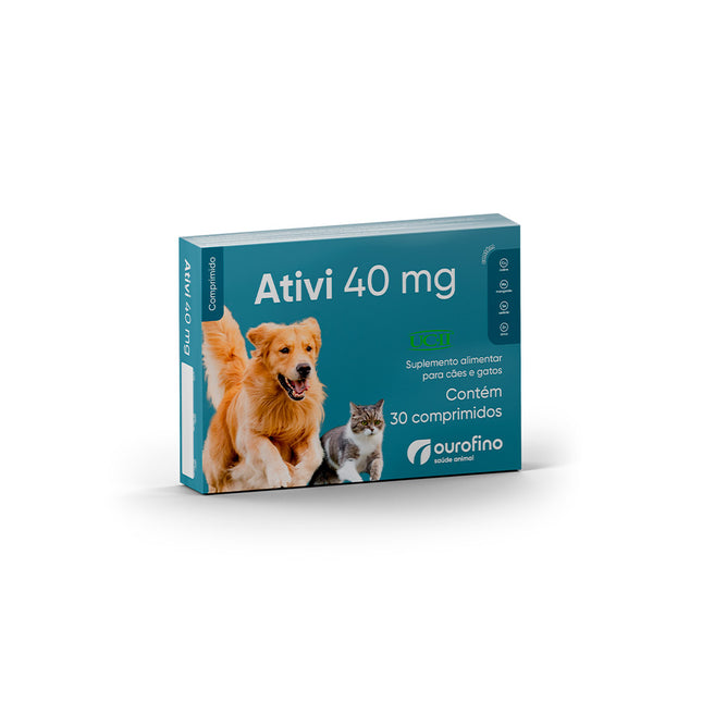 Suplemento Ativi Cart 40 mg para Cães e Gatos