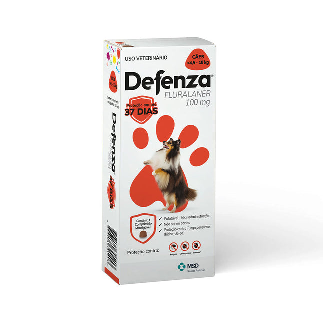 Defenza 100 mg – Comprimido Mastigável para Cães 4,5–10 kg