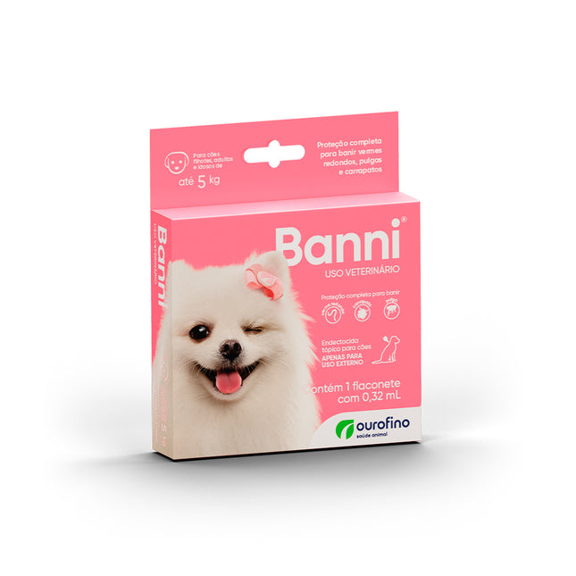 Banni® 0,32 mL – Antiparasitário Tópico para Cães de até 5 kg