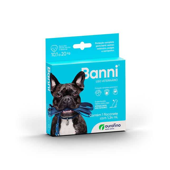 Banni® 1,34 mL – Antiparasitário Tópico para Cães de 10,1 a 20 kg