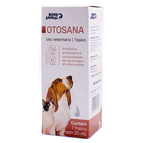 Produto Otológico Inove Oto Sana 20ml para Cachorros e Gatos