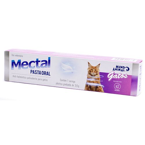 Antiparasitário Interno Mectal Pasta Oral 3,6g para Gatos