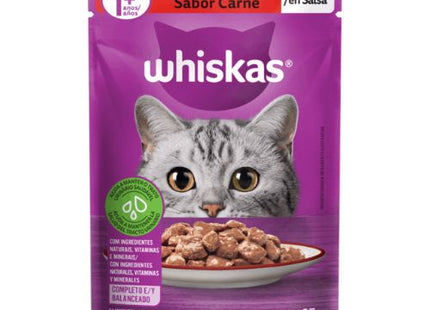 Ração Úmida Whiskas Carne para Gatos Castrados