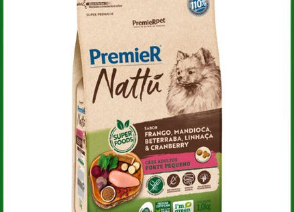 Ração Seca Premier Nattu Mandioca para Cachorros Adultos de Porte Pequeno