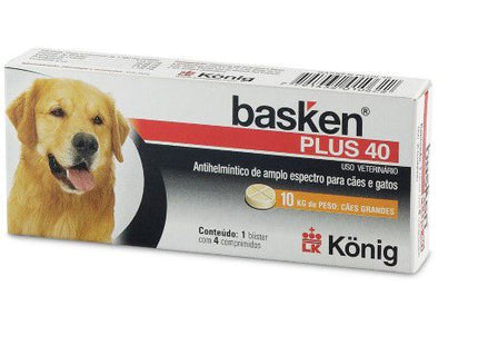Antiparasitário Interno Basken Plus 40mg para Cães