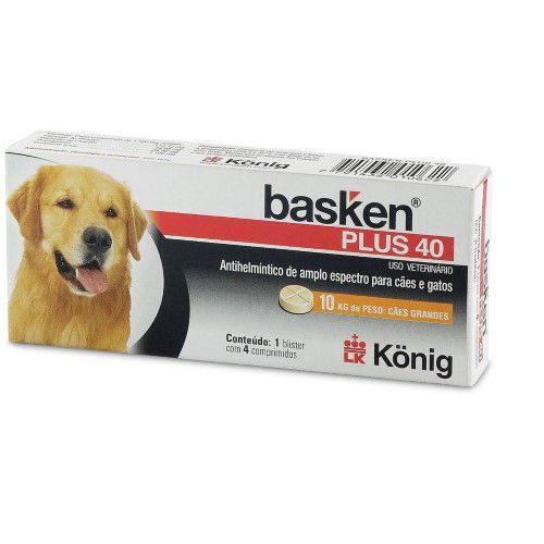 Antiparasitário Interno Basken Plus 40mg para Cães