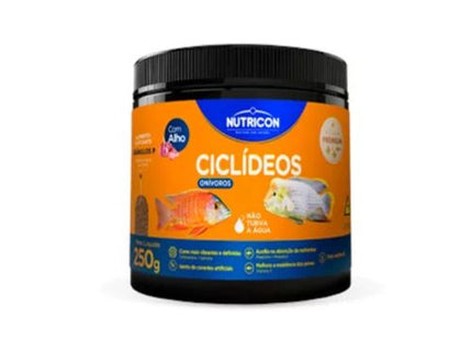 Ração Seca Nutricon Ciclídeos Onívoros com Alho para Peixes de Porte Médio