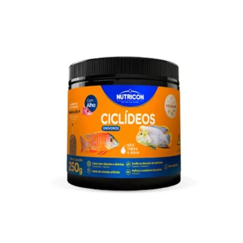 Ração Seca Nutricon Ciclídeos Onívoros com Alho para Peixes de Porte Médio