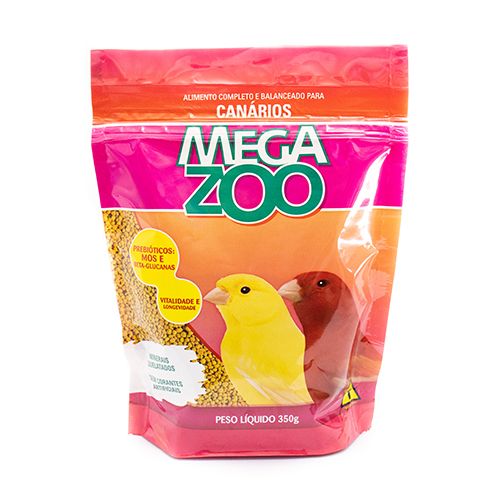 Ração Seca Mega Zoo Extrusada para Pássaros Canários
