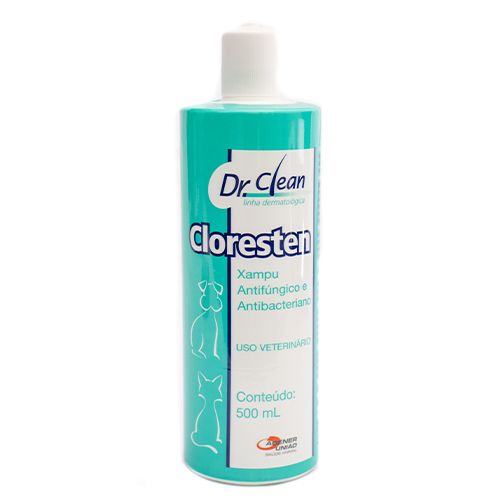 Shampoo Dermatológico Cloresten 500ml para Cachorros e Gatos