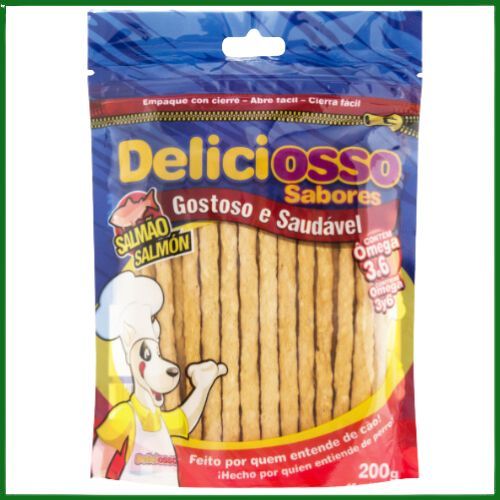 Petisco Deliciosso Fino Salmão para Cachorros