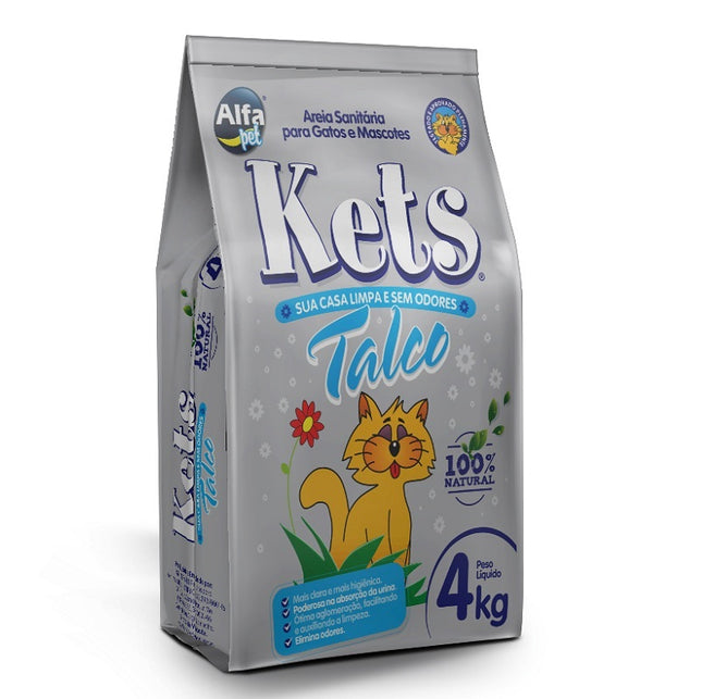 Areia Sanitária Kets Talco – 4 kg