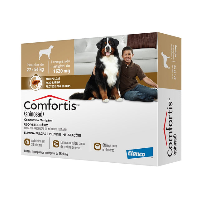 Comfortis 1620 mg – Comprimido Mastigável Antipulgas (27,1–54 kg)