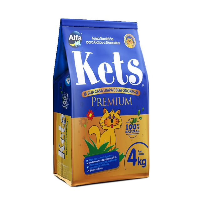 Areia Sanitária Kets Premium – 4 kg e 12 kg
