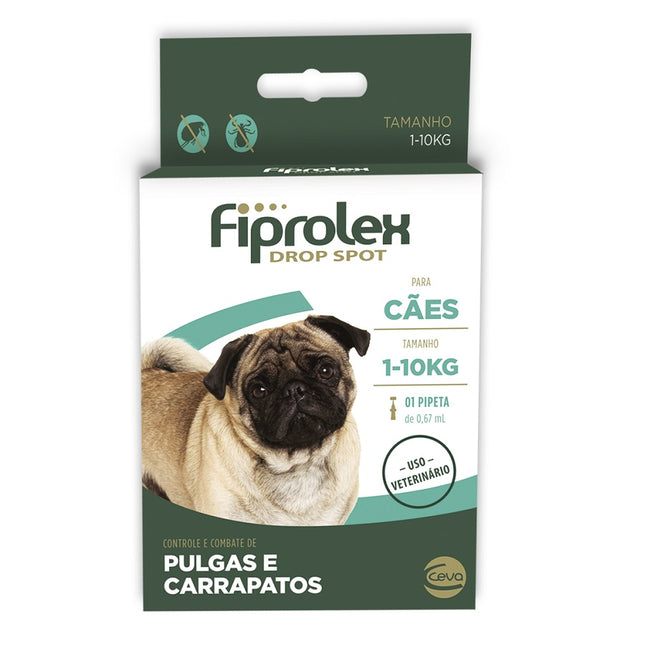 Antipulgas e Carrapatos Fiprolex Drop Spot 0,67 ml para Cães até 10 kg
