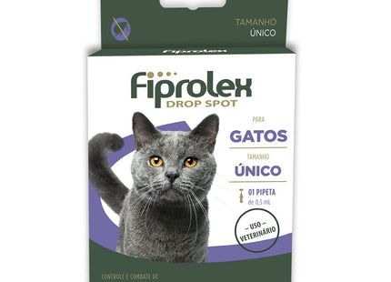 Fiprolex Drop Spot Gatos 0,5 mL – Antipulgas e Carrapatos